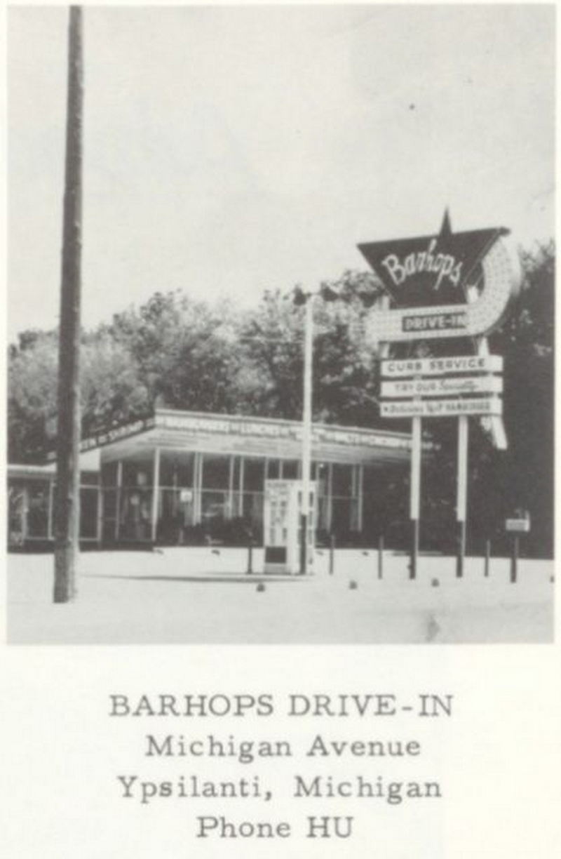 Barhops Drive-In - 1962 Lincoln High School Yearbook (newer photo)